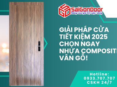 Giải Pháp Cửa Tiết Kiệm 2025 Chọn Ngay Cửa Nhựa Composite Vân Gỗ!