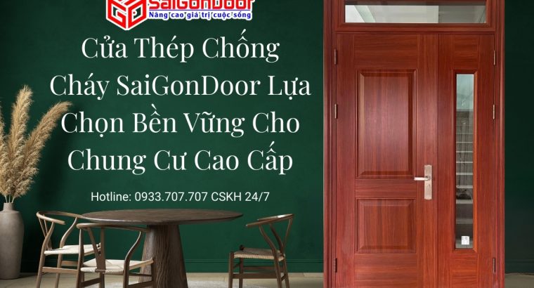 Cửa Thép Chống Cháy SaiGonDoor Lựa Chọn Bền Vững Cho Chung Cư Cao Cấp